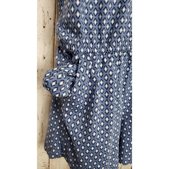 ♥️ Gymboree Ruffle Blue Diamond Ruffle Romper - Picture 6 of 8